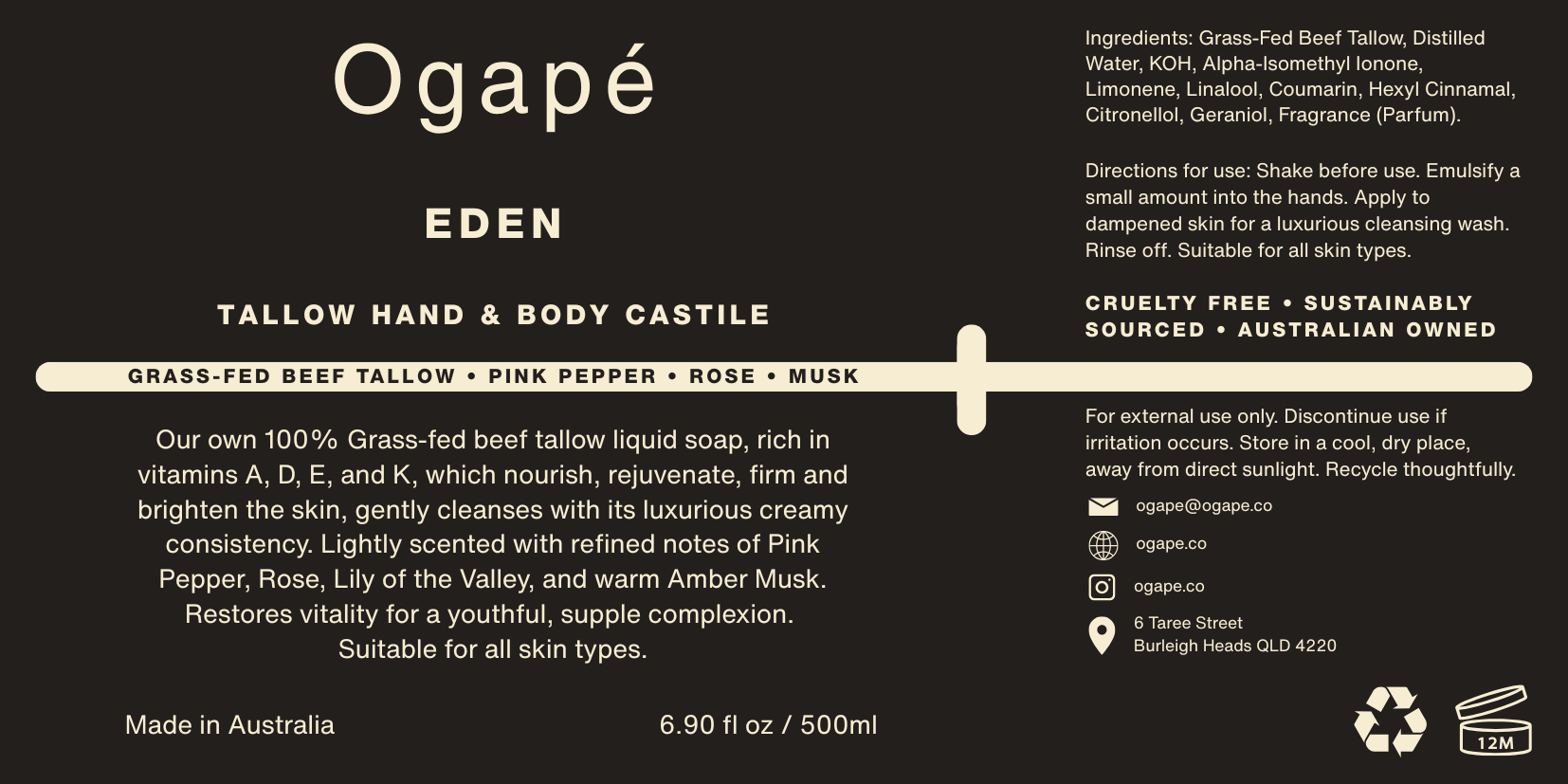 Tallow Castile - Eden