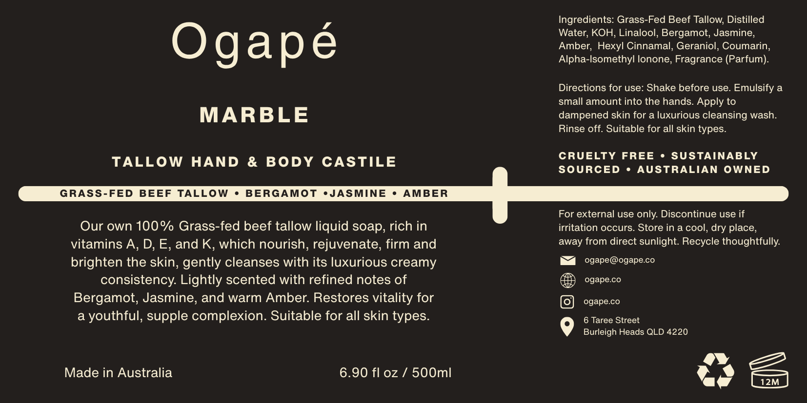 Tallow Castile - Marble