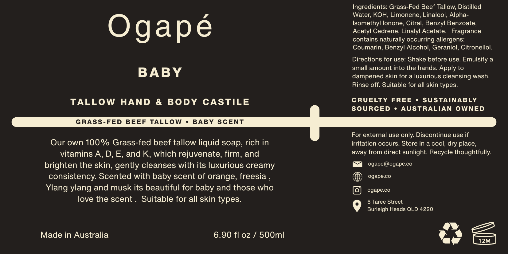 Tallow Castile - Baby