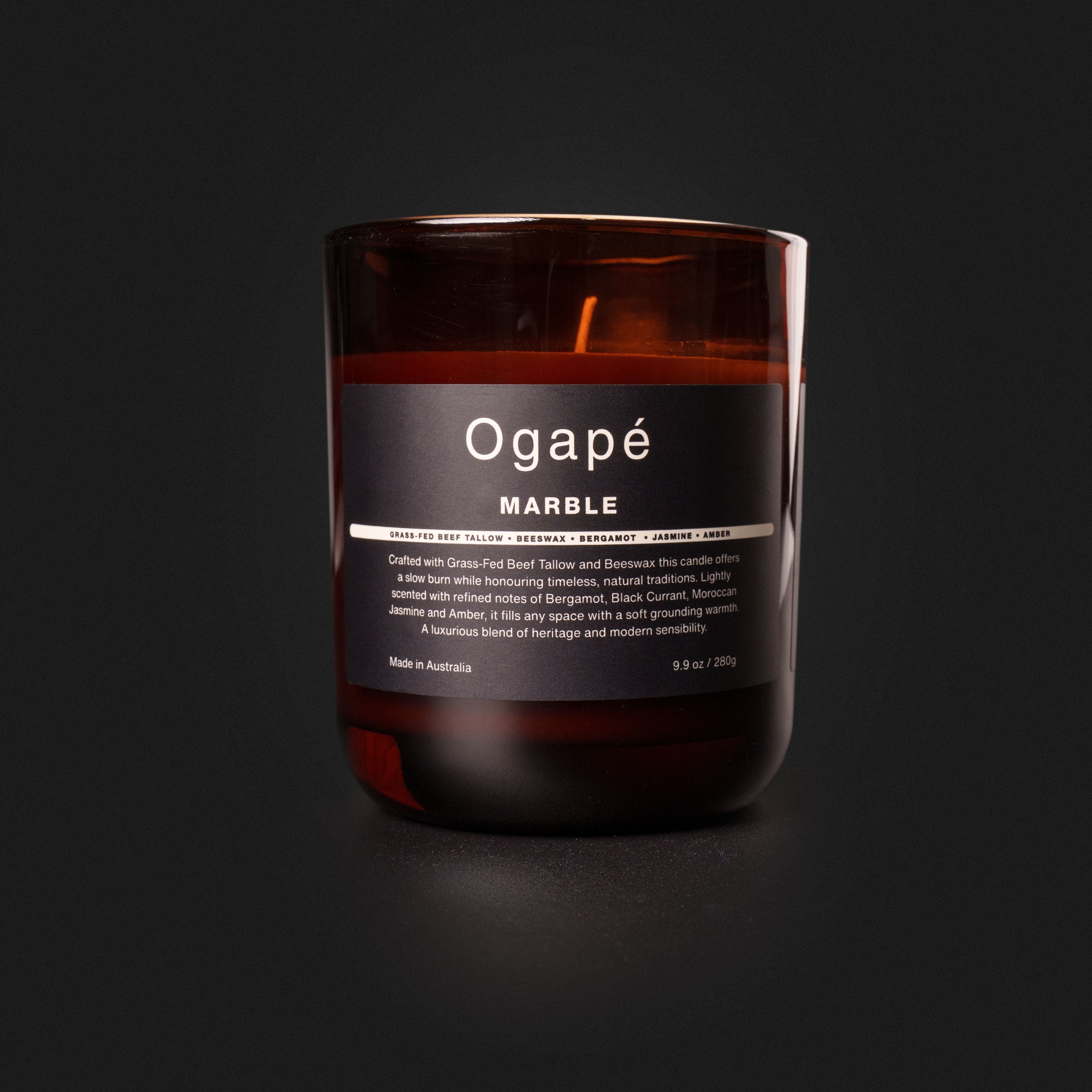 Tallow & Beeswax Candle - Marble