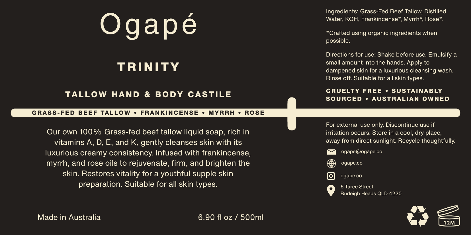 Tallow Castile - Trinity