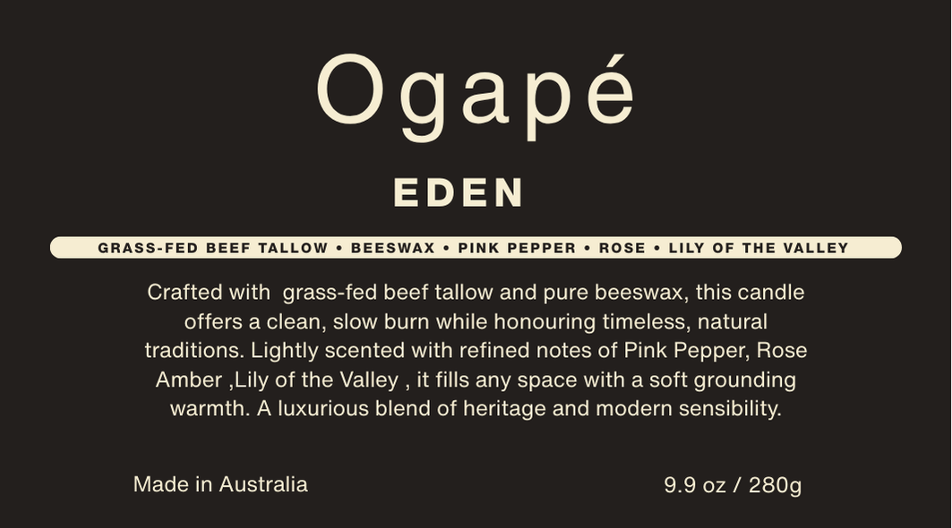 Tallow & Beeswax Candle - Eden