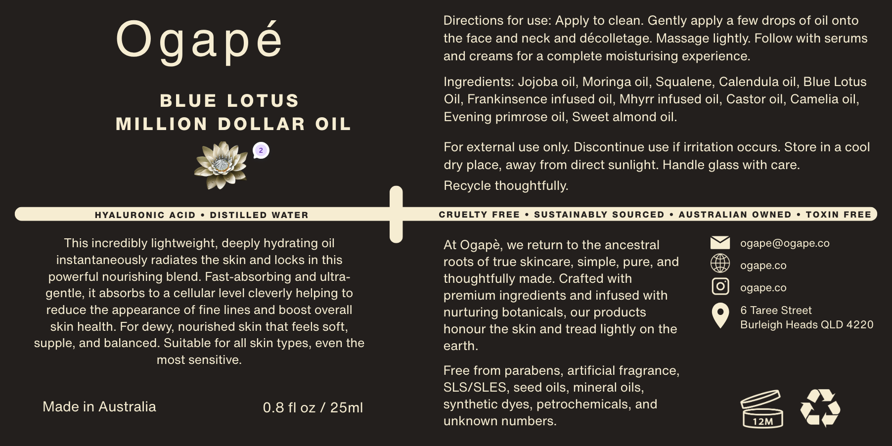 Blue Lotus Million Dollar Oil